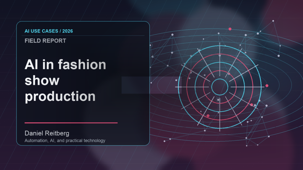 AI in fashion show production: Practical AI in 2026