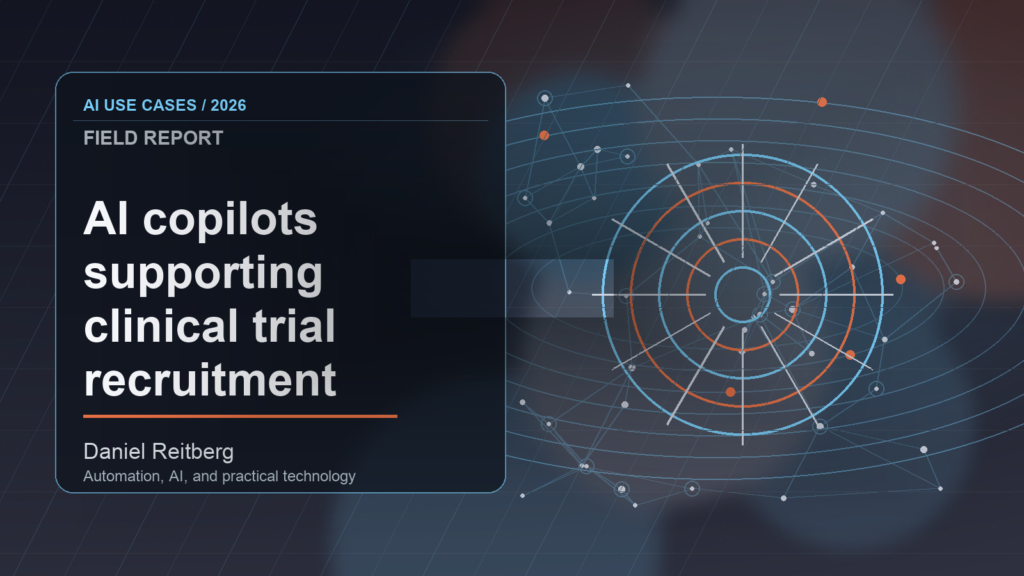 AI copilots supporting clinical trial recruitment workflows: Practical AI in 2026